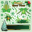 Set of elements for design by New Year and Christmas Set of elements for design by New Year and Christmas