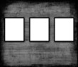 Blank photo frames on wall