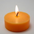 Orange candle lit up
