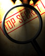 Old paper texture with 'top secret'