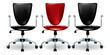Three office chairs