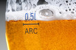 Glass of the beer with foam
