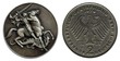 St. George medal and old german coin