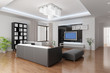 3d rendering a modern living room