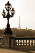 Lamppost on the bridge of Alexandre III in Paris, France Lamppost on the bridge of Alexandre III in Paris, France