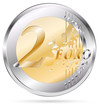 twp euro coin