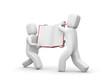 Persons carry book. Teamwork Persons carry book. Teamwork
