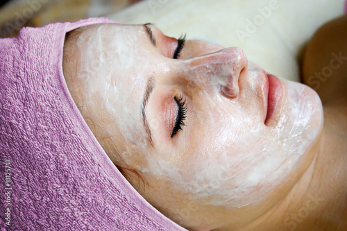 Photo: Beautiful woman with mask Beautiful woman with mask