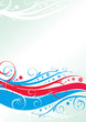 Abstract red and blue floral background. Vector Abstract red and blue floral background. Vector