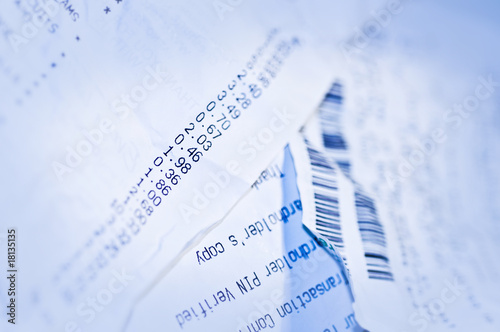 Photo: Sales receipts Sales receipts