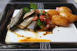 sardines and mediterranean vegetables