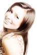 portrait of a beauty young woman with brown hairs