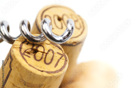 Photo: bouchon en liège de bouteille de vin rouge français bouchon en liège de bouteille de vin rouge français