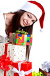 beautiful woman with holiday gift
