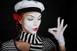 Portrait of a mime girl Portrait of a mime girl