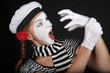 Portrait of a mime girl Portrait of a mime girl