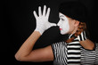 Portrait of a mime girl Portrait of a mime girl