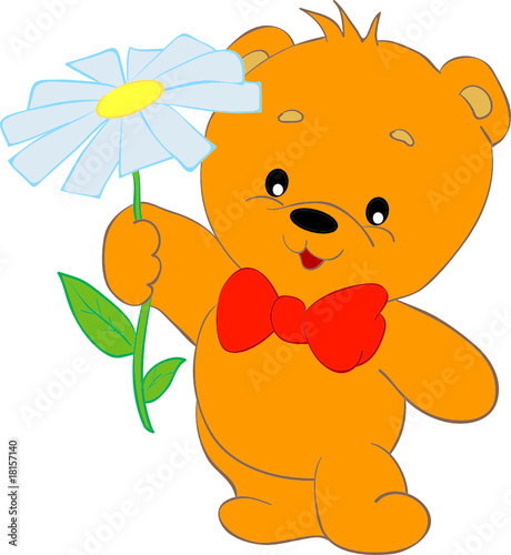 Vector: bear flower bear flower