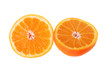 an orange sliced
