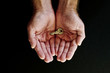Key in palm of hands