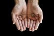 Holding two wedding rings