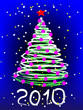 Abstract Christmas tree . Vector.