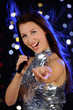 Beautiful woman singing