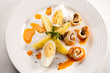 Marinated herring fillets, eggs and potatoes