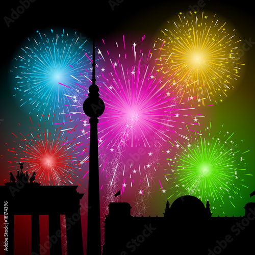 Vektor: feuerwerk über berlin I feuerwerk über berlin I