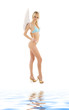 blue lingerie angel