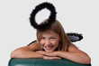 Girl with black halo