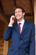 Businessman on his mobile phone