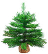 Man-made green furtree isolated on white