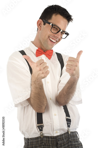 Photo: Nerd isolated on white Nerd isolated on white
