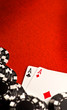 Foto: Pocket Aces on Red Felt Pocket Aces on Red Felt