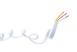 Photo: Electrical cable on White background Electrical cable on White background