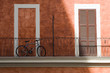 Windows of old house, Rome, Italy