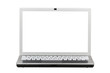 laptop in front isolated with clipping path