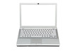 Laptop in front isolated with clipping path