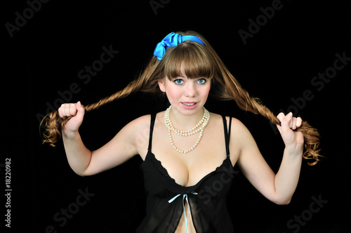 Photo: longhaired pin-up girl longhaired pin-up girl