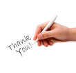 Man hand writing