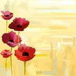 Painted poppies background