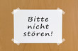 Bitte nicht stören