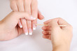 cleaning cuticle on the female fingers cleaning cuticle on the female fingers
