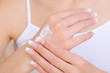 Skincare of hands by using moisturizing cream Skincare of hands by using moisturizing cream