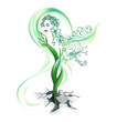 Tree woman vector
