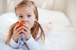Child with apple