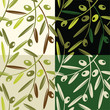 Seamless Retro Pattern with Olives Seamless Retro Pattern with Olives