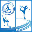Woman skater, vector Skating