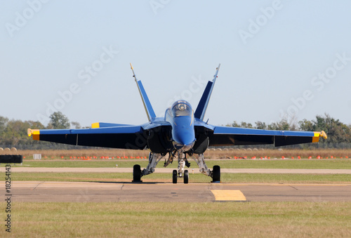 Photo: Modern fighter jet front view Modern fighter jet front view